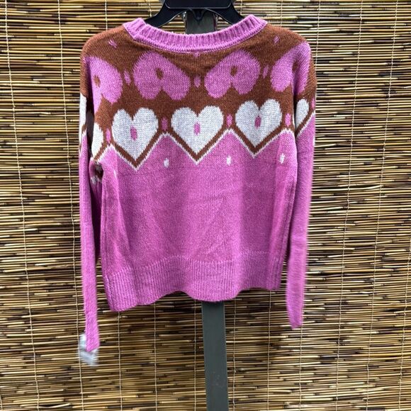 Carter's Big Girls Heart Mohair Like Sweater - Pink Size 4T - Picture 3 of 3